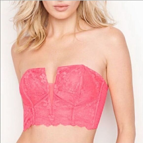🚨 3 for $25 - VICTORIA’S Secret Neon Pink Corset Bustier - Picture 1 of 9